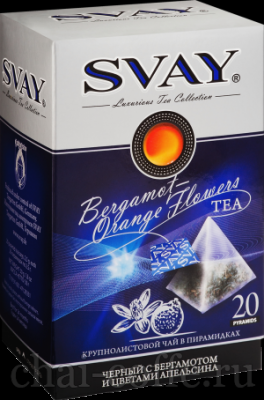 Чай черный Svay Бергамот и цветок апельсина 20 пак. в пирамидках