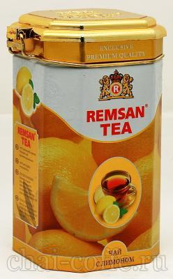 Чай REMSAN с лимоном (восьмигранный) ж/б 100 гр