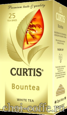 Чай Curtis Белый Баунти светлая желтая пачка чай в пирамидках