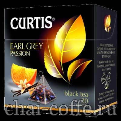 Чай Curtis Бергамот черная пачка черный чай в пирамидках