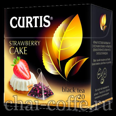 Чай Curtis клубничный пирог черная пачка с клубникой черный чай