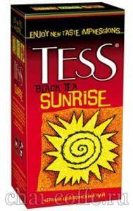 Чай Tess Sunrise красная пачка солнце черный чай в пакетах