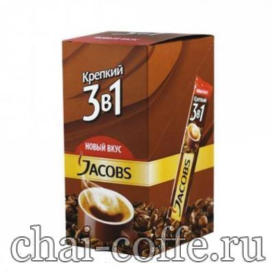 Кофе Якобс 3 в 1 Крепкий вкус 24 сашета по 13,5 грамм