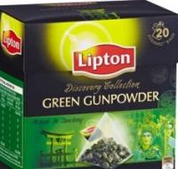 Чай Липтон черная пачка зеленый чай в пирамидках