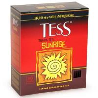 Чай Tess Sunrise красная пачка солнце черный чай 100 пакетов