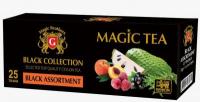 "Magic Brothers"MAGIC TEA ЧЕРНЫЙ Ассорти (саусеп,персик,малина,черная смородина,чабрец) 5х5(25пакх2гх36)